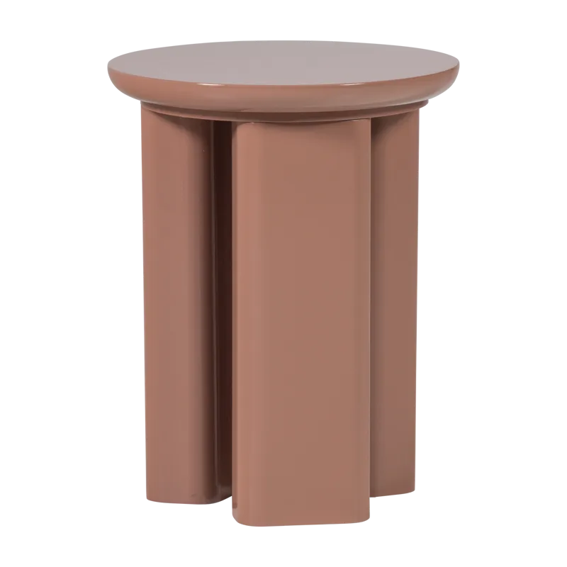 Sidobord Orivo 40 cm Rund, Gammalrosa