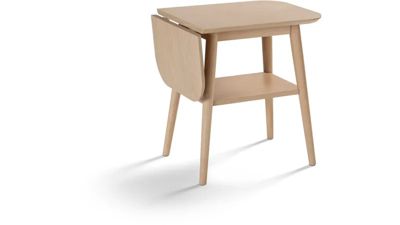 Sidobord Ravik med Klaff, Vitpigmenterad
