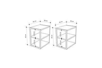 Sidobord Set Kelinmoor Ljus Mocha - Ljus Mocha - Möbler - Bord & matgrupp - Avlastningsbord & sidobord - Lampbord & sidobord