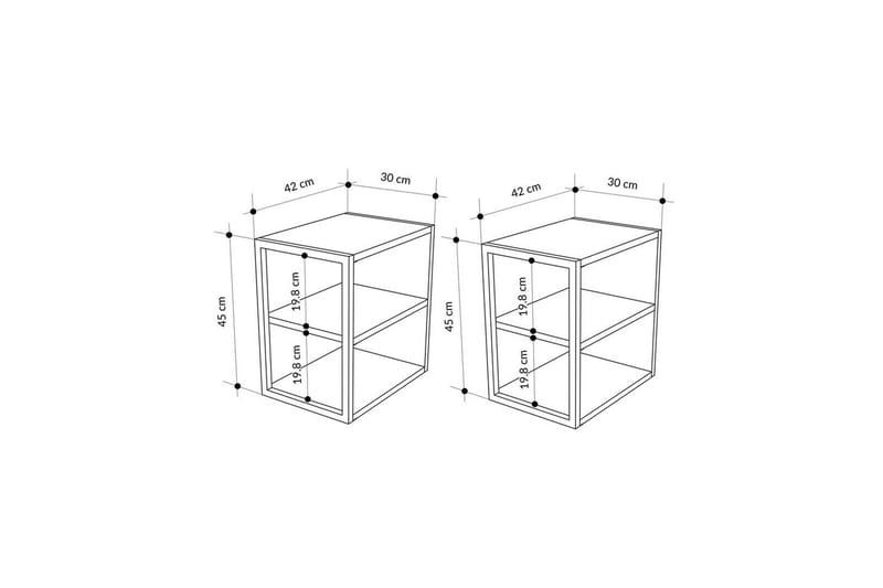 Sidobord Set Kelinmoor Ljus Mocha - Ljus Mocha - Möbler - Bord & matgrupp - Avlastningsbord & sidobord - Lampbord & sidobord
