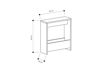 Sidobord Simpi Vit - Vit - Möbler - Bord & matgrupp - Avlastningsbord & sidobord - Lampbord & sidobord