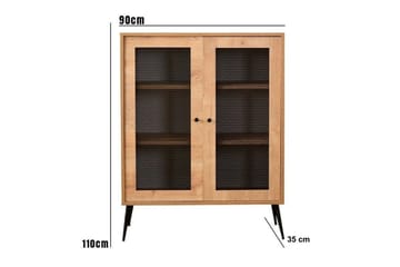 Sidobord Siniinia 90 cm - Ek/Svart - Möbler - Bord & matgrupp - Avlastningsbord & sidobord - Lampbord & sidobord