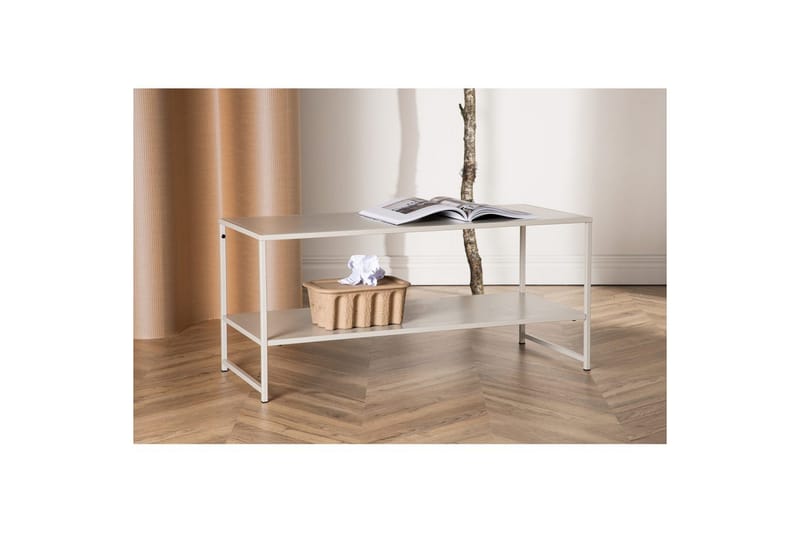 Sidobord Staal - Beige, 102x43x45 - Möbler - Bord & matgrupp - Avlastningsbord & sidobord - Lampbord & sidobord