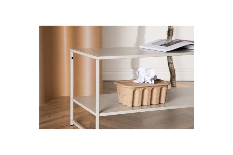 Sidobord Staal - Beige, 102x43x45 - Möbler - Bord & matgrupp - Avlastningsbord & sidobord - Lampbord & sidobord