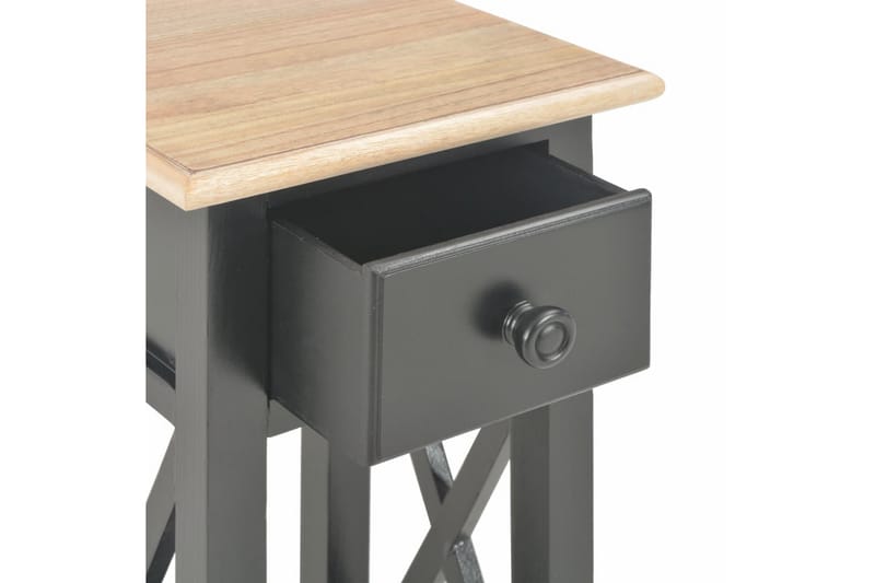 Sidobord svart 27x27x65,5 cm trä - Svart - Lampbord & sidobord - Brickbord & småbord
