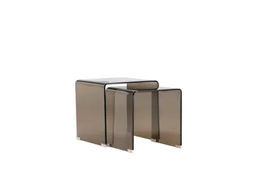 Sidobord Telemark 36 cm - Bruntonat glas - Möbler - Bord & matgrupp - Avlastningsbord & sidobord - Satsbord