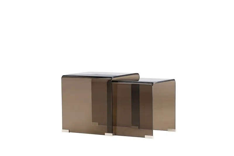 Sidobord Telemark 36 cm - Bruntonat glas - Möbler - Bord & matgrupp - Avlastningsbord & sidobord - Satsbord