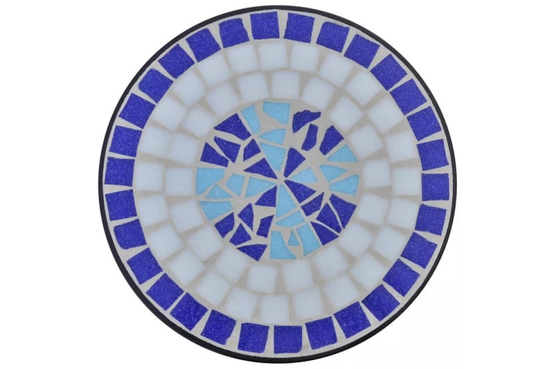 Sidobord Terrakotta blått, vitt 60 cm - Blå - Lampbord & sidobord - Brickbord & småbord