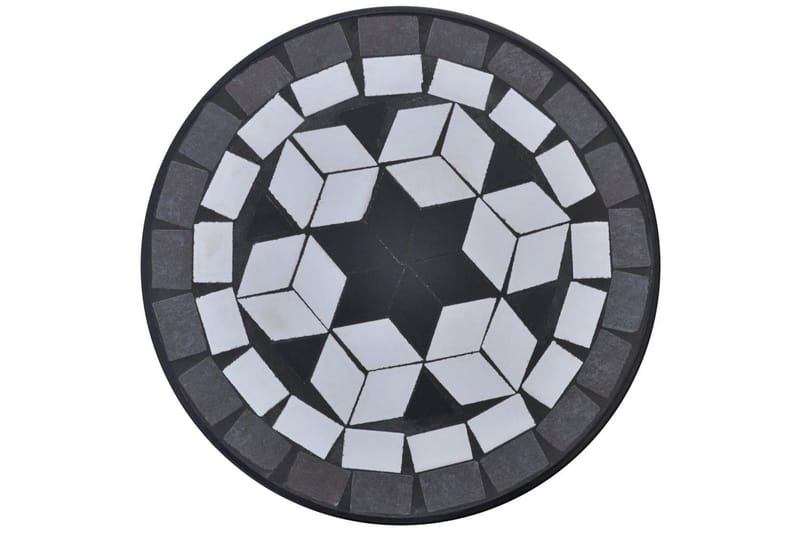 Sidobord Terrakotta svart, vitt 60 cm - Svart - Lampbord & sidobord - Brickbord & småbord