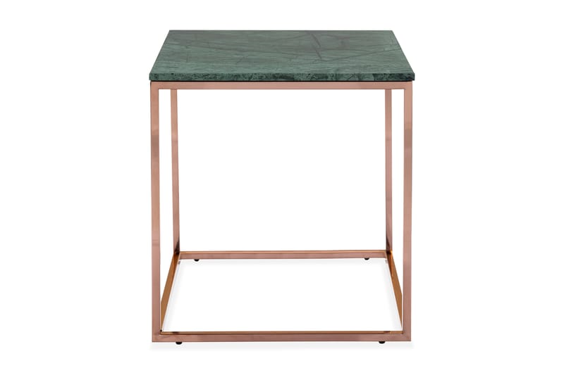 Sidobord Titania 45 cm Marmor - Grön|Koppar - Marmorbord - Lampbord & sidobord - Brickbord & småbord