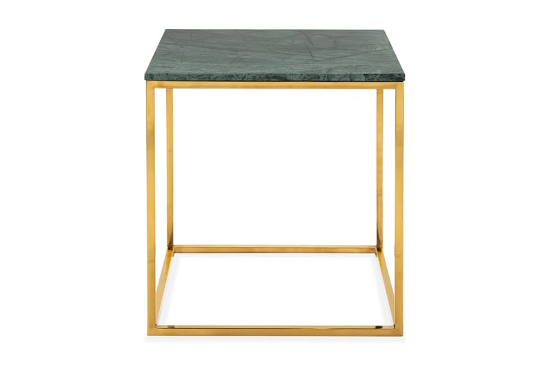 Sidobord Titania 50 cm Marmor - Grön|Mässing - Lampbord & sidobord - Brickbord & småbord