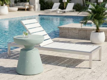 Sidobord utomhus Mincio 45 cm Terrazzoeffekt - Grön - Utemöbler & utemiljö - Utebord & trädgårdsbord - Sidobord utomhus