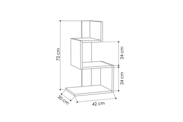 Sidobord Veyaie Vit / Ek - Vit - Möbler - Bord & matgrupp - Avlastningsbord & sidobord - Lampbord & sidobord