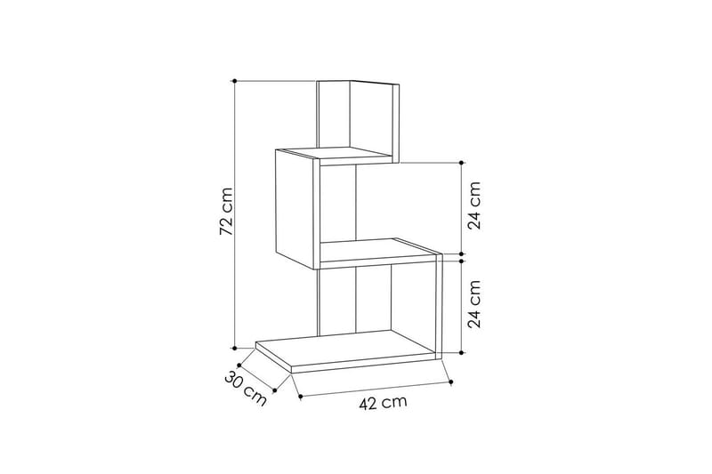 Sidobord Veyaie Vit / Ek - Vit - Möbler - Bord & matgrupp - Avlastningsbord & sidobord - Lampbord & sidobord