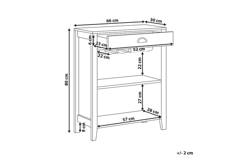 Sidobord Walkerston Mörkt trä - Mörkt trä - Möbler - Bord & matgrupp - Avlastningsbord & sidobord - Lampbord & sidobord