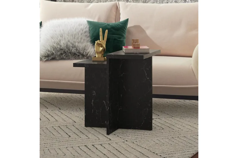 Sidobord/Avslutningsbord Brielle Svart marmor - Svart marmor - Möbler - Bord & matgrupp - Avlastningsbord & sidobord - Lampbord & sidobord