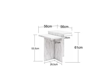 Sidobord/Avslutningsbord Brielle Svart marmor - Svart marmor - Möbler - Bord & matgrupp - Avlastningsbord & sidobord - Lampbord & sidobord
