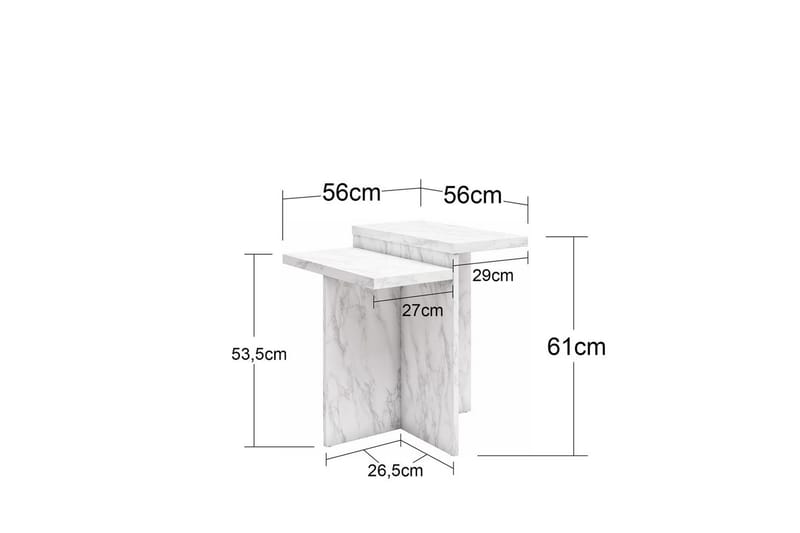 Sidobord/Avslutningsbord Brielle Svart marmor - Svart marmor - Möbler - Bord & matgrupp - Avlastningsbord & sidobord - Lampbord & sidobord