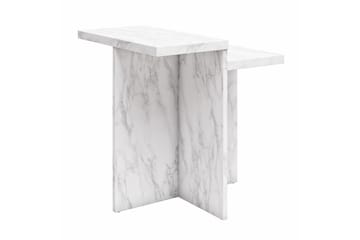 Sidobord/Avslutningsbord Brielle Vit Marmor - Vit Marmor - Möbler - Bord & matgrupp - Avlastningsbord & sidobord - Lampbord & sidobord