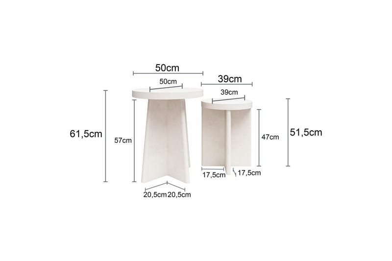 Sidobord/Avslutningsbord Liam Set - Möbler - Bord & matgrupp - Avlastningsbord & sidobord - Lampbord & sidobord