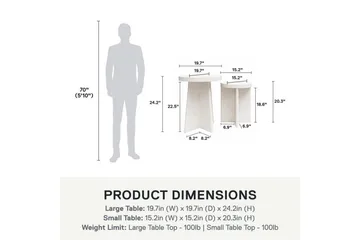 Sidobord/Avslutningsbord Liam Set - Möbler - Bord & matgrupp - Avlastningsbord & sidobord - Lampbord & sidobord