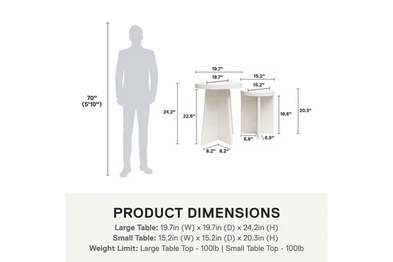 Sidobord/Avslutningsbord Liam Set - Möbler - Bord & matgrupp - Avlastningsbord & sidobord - Lampbord & sidobord