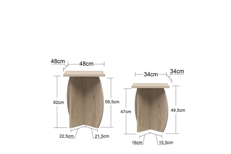 Sidobord/Avslutningsbord Voler Set - Möbler - Bord & matgrupp - Avlastningsbord & sidobord - Lampbord & sidobord