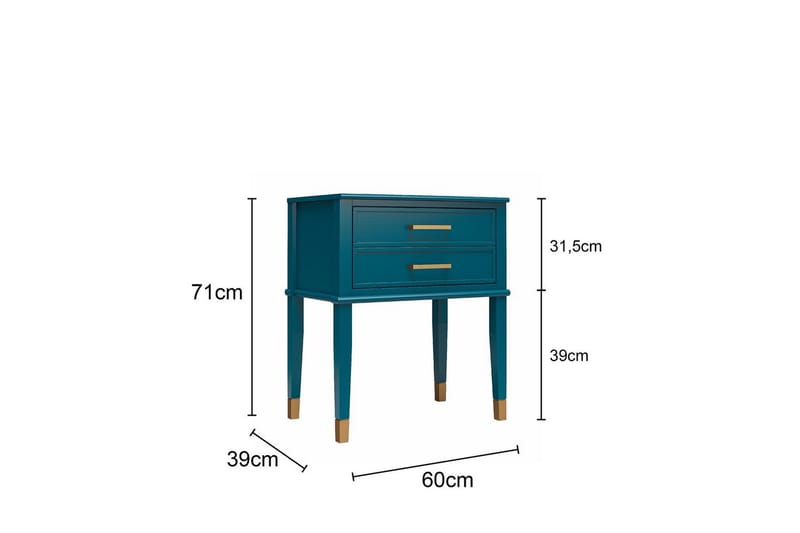 Sidobord/Avslutningsbord Westerleigh Duvgrå - Duvgrå - Möbler - Bord & matgrupp - Avlastningsbord & sidobord - Lampbord & sidobord