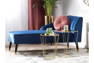 Sierra Sidobord 2 St 45|35 cm - Guld - Möbler - Bord & matgrupp - Avlastningsbord & sidobord - Brickbord & småbord