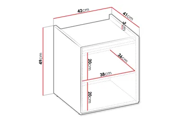 Sigmana Sängbord 42 cm - Brun - Möbler - Bord & matgrupp - Avlastningsbord & sidobord - Sängbord & nattduksbord