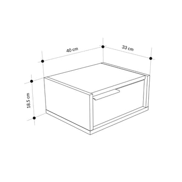 Silena Sängbord 40 cm - Ash Green och Sapphire Oak - Möbler - Bord & matgrupp - Avlastningsbord & sidobord - Sängbord & nattduksbord