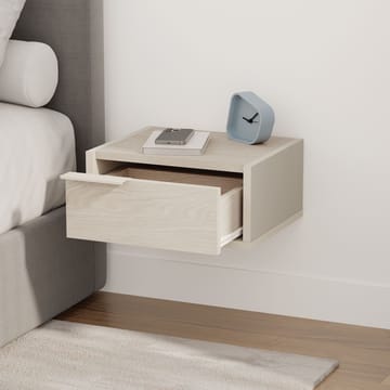 Silena Vägghängt Sängbord 40 cm med Låda i Trä med Ekutseende - Beige - Möbler - Bord & matgrupp - Avlastningsbord & sidobord - Sängbord & nattduksbord