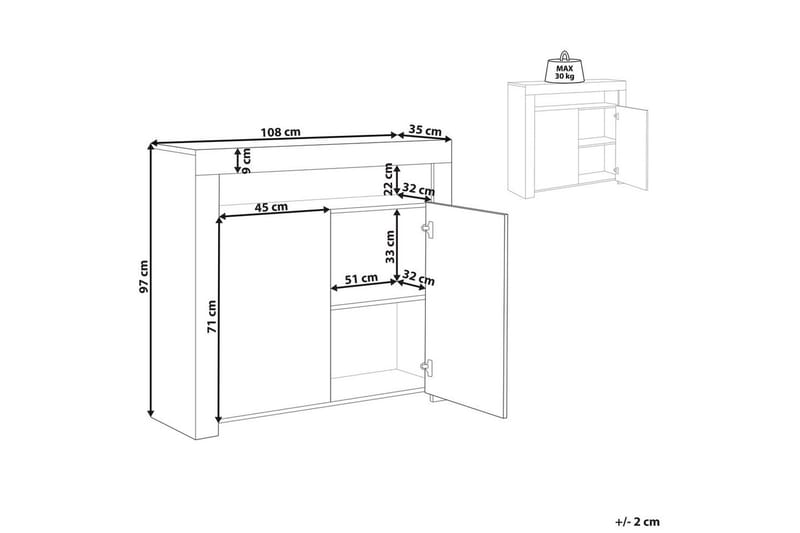 Skänk Covina - Möbler - Bord & matgrupp - Avlastningsbord & sidobord - Lampbord & sidobord