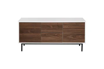 Skänk Okland Vitt, mörkt trä - Vitt, mörkt trä - Förvaring - Förvaringsmöbler - Sideboard & skänk