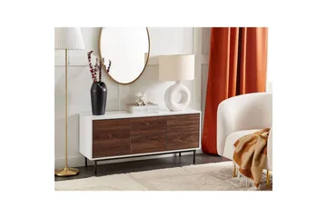 Skänk Okland Vitt, mörkt trä - Vitt, mörkt trä - Förvaring - Förvaringsmöbler - Sideboard & skänk