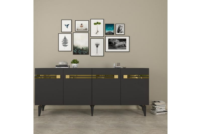 Slobidka Konsollbord 150 cm - Guld/Grafitgrå - Möbler - Bord & matgrupp - Avlastningsbord & sidobord - Konsolbord & hallbord