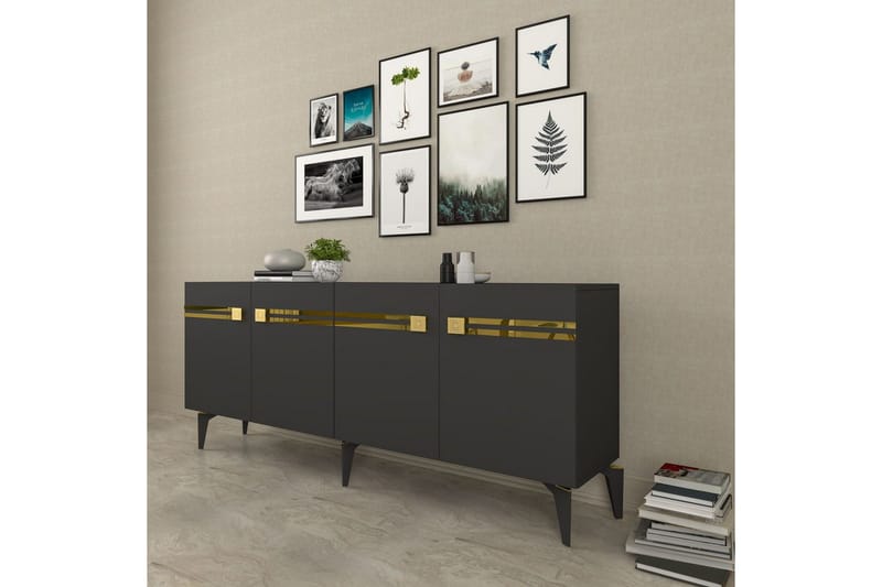 Slobidka Konsollbord 150 cm - Guld/Grafitgrå - Möbler - Bord & matgrupp - Avlastningsbord & sidobord - Konsolbord & hallbord