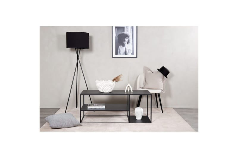 Soffbord Staal - Svart, 120x50x50 - Möbler - Bord & matgrupp - Avlastningsbord & sidobord - Konsolbord & hallbord