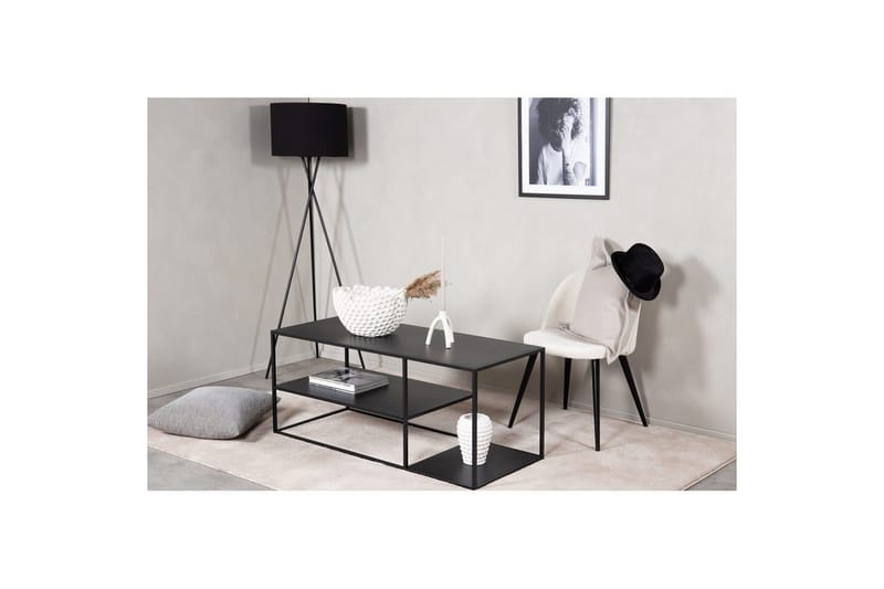 Soffbord Staal - Svart, 120x50x50 - Möbler - Bord & matgrupp - Avlastningsbord & sidobord - Konsolbord & hallbord