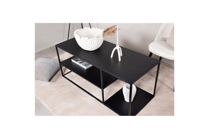 Soffbord Staal - Svart, 120x50x50 - Möbler - Bord & matgrupp - Avlastningsbord & sidobord - Konsolbord & hallbord