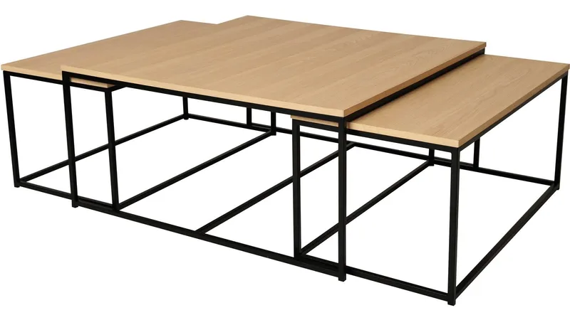 Soffbordsats Yrland 2+1 - Vitpigmenterad - Möbler - Bord & matgrupp - Avlastningsbord & sidobord - Satsbord