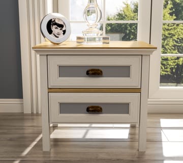 Solena Sängbord 60 cm - Crème, ek, grå - Möbler - Bord & matgrupp - Avlastningsbord & sidobord - Sängbord & nattduksbord