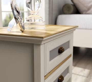 Solena Sängbord 60 cm - Crème, ek, grå - Möbler - Bord & matgrupp - Avlastningsbord & sidobord - Sängbord & nattduksbord