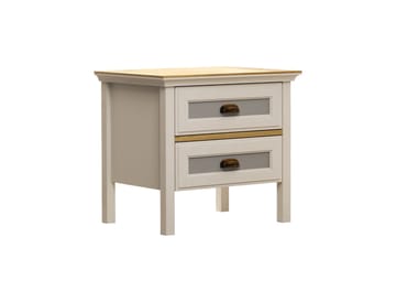 Solena Sängbord 60 cm - Crème, ek, grå - Möbler - Bord & matgrupp - Avlastningsbord & sidobord - Sängbord & nattduksbord