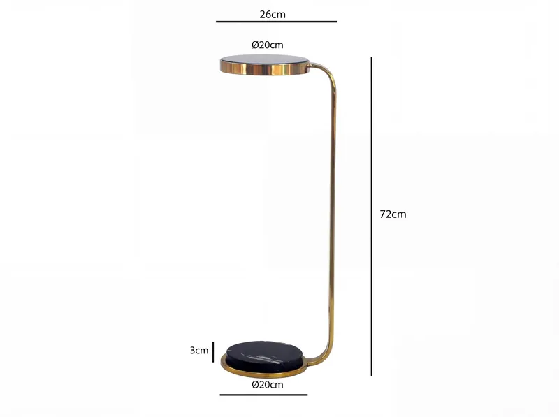 Solren Runt sidobord 72 cm i metall med marmorskiva - svart guld - Möbler - Bord & matgrupp - Avlastningsbord & sidobord - Brickbord & småbord