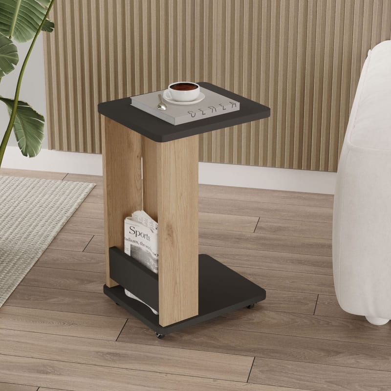 Solven Sidobord 32x42x55 cm - Ek och antracit - Möbler - Bord & matgrupp - Avlastningsbord & sidobord - Brickbord & småbord