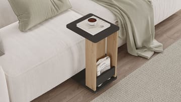 Solven Sidobord 32x42x55 cm - Ek och antracit - Möbler - Bord & matgrupp - Avlastningsbord & sidobord - Brickbord & småbord