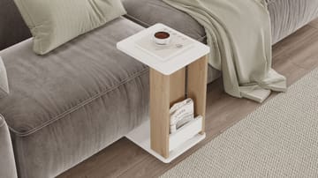 Solven Sidobord 32x42x55 cm - Ek och vitt - Möbler - Bord & matgrupp - Avlastningsbord & sidobord - Brickbord & småbord