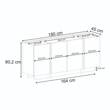 Sorlan Konsolbord 180 cm - Antracit/Svart - Möbler - Bord & matgrupp - Avlastningsbord & sidobord - Konsolbord & hallbord