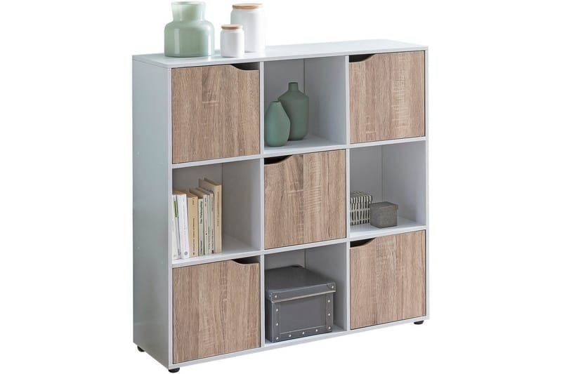 Stående hylla Wohnling Massa Melaminbelagd spånskiva med förvaringsutrymme 5 dörrar Modern - Möbler - Bord & matgrupp - Avlastningsbord & sidobord - Konsolbord & hallbord